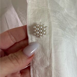 Zara Cream Blouse with Bow Detail